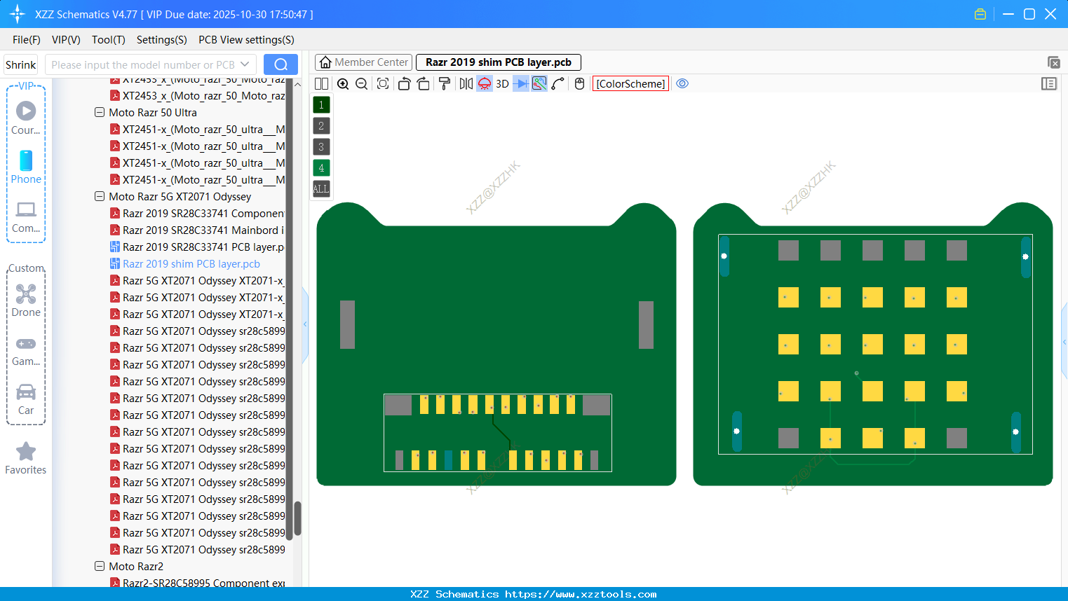 Motorola Razr 2019 Shim PCB Layer